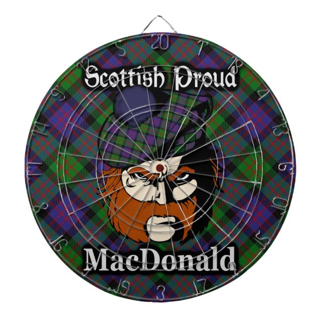 Scottish Klan MacDonald Tartan Dartboard Piltavla (Framsidan)