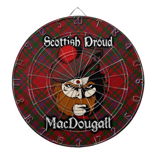 Scottish Klan MacDougall Tartan Dartboard Piltavla (Framsidan)