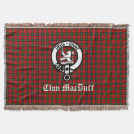 Scottish Klan MacDuff Tartan och Vapensköld Badge Filt