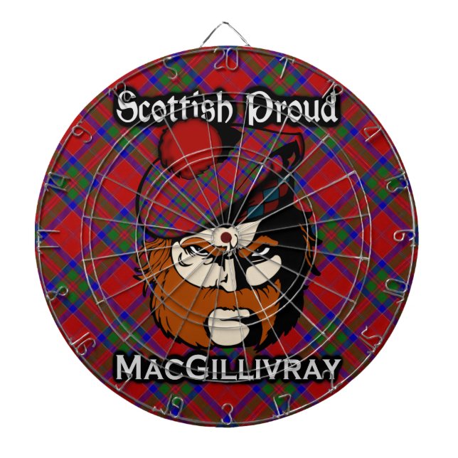 Scottish Klan MacGillivray Tartan Dartboard Piltavla (Framsidan)