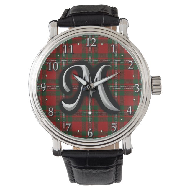 Scottish Klan MacGregor Monogram Tartan Armbandsur (Framsida)