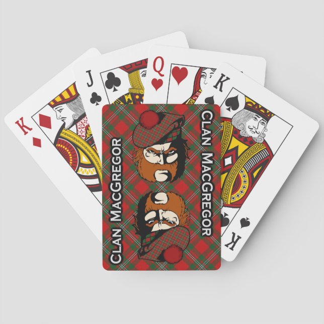 Scottish Klan MacGregor Tartan Deck Spelkort (Baksidan)