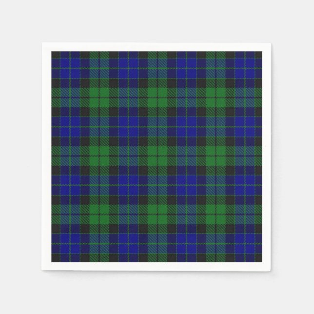 Scottish Klan MacKay Tartan Napkin Pappersservett (Framsidan)