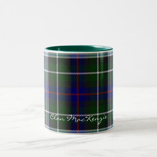 Scottish Klan MacKenzie Dress Tartan Designer Mugg (Center)