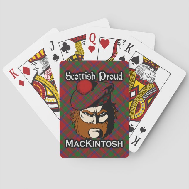 Scottish Klan MacKintosh Tartan Deck Spelkort (Baksidan)