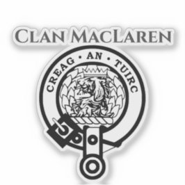 Scottish Klan MacLaren Vapensköld Badge Sticker Klistermärken