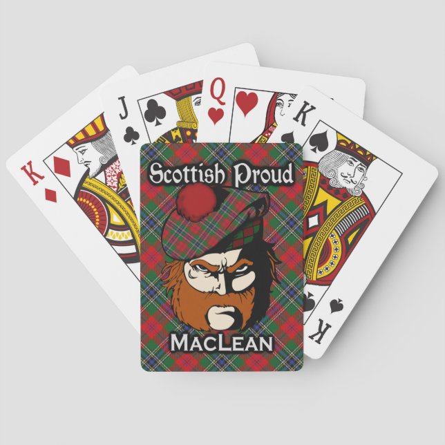 Scottish Klan MacLean Tartan Deck Casinokort (Baksidan)