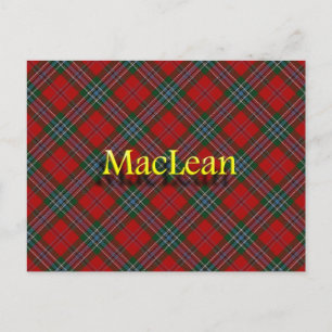Scottish Klan MacLean Vykort