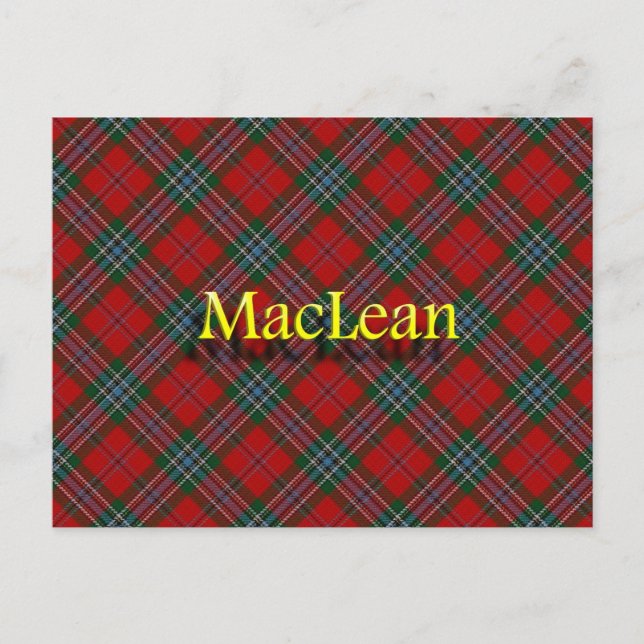 Scottish Klan MacLean Vykort (Framsida)