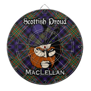Scottish Klan MacLellan Tartan Dartboard Piltavla