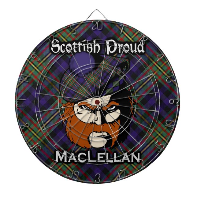 Scottish Klan MacLellan Tartan Dartboard Piltavla (Framsidan)