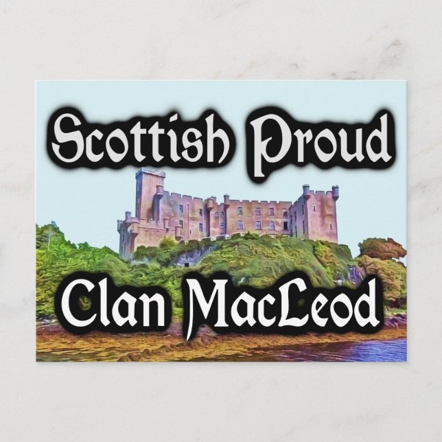 Scottish Klan MacLeod Dunvegan Castle Postcard Vykort (Framsida)