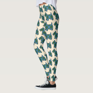 Scottish Klan MacLeod Harris Tartan Scottie Hundar Leggings