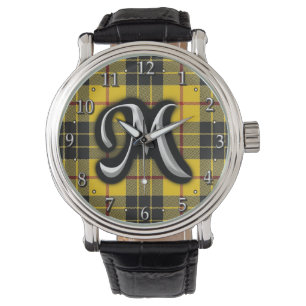 Scottish Klan MacLeod Monogram Tartan Armbandsur