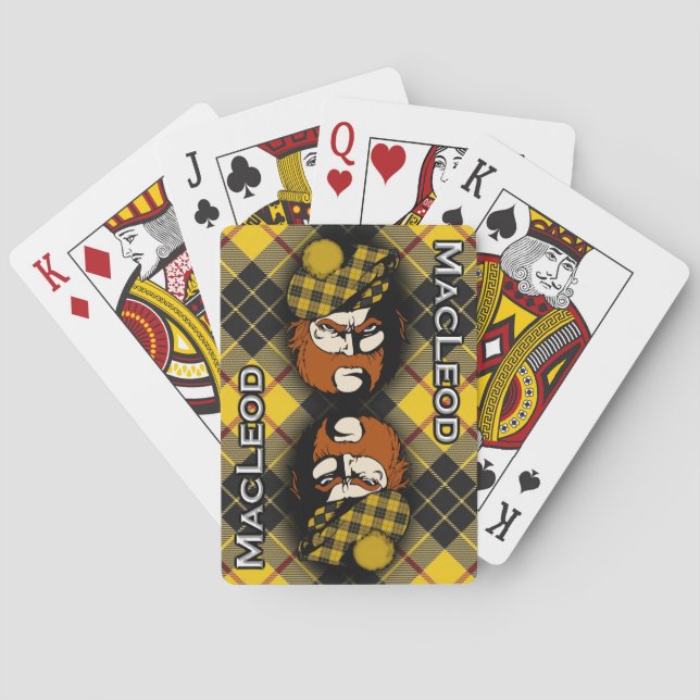 Scottish Klan MacLeod of Lewis Tartan Deck Spelkort (Baksidan)