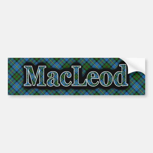Scottish Klan MacLeod Tartan Firande Bildekal (Framsidan)