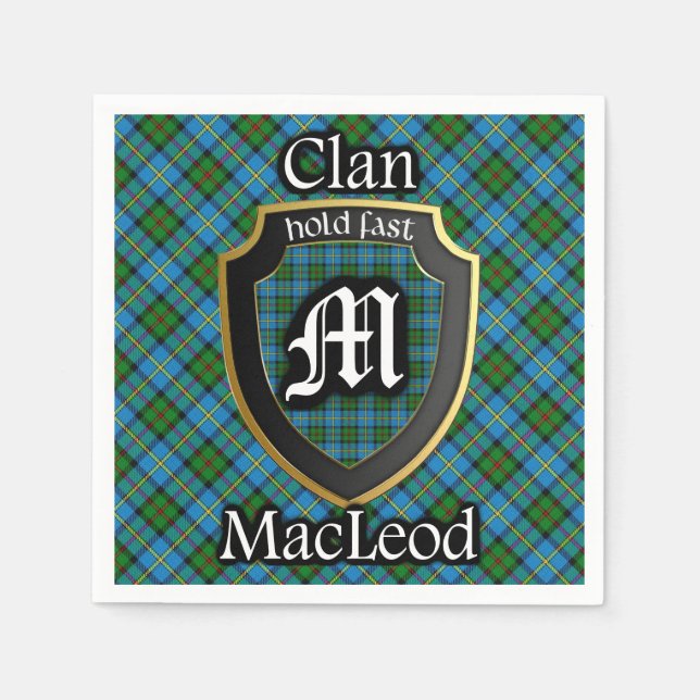 Scottish Klan MacLeod Tartan Napkin Pappersservett (Framsidan)