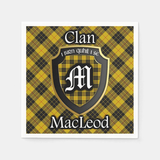 Scottish Klan MacLeod Tartan Napkin Pappersservett (Framsidan)