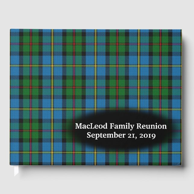Scottish Klan MacLeod Tartan Play Family Reunion Gästböcker (Framsida)