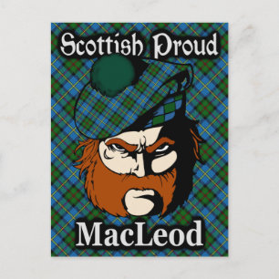 Scottish Klan MacLeod Tartan Postcard Vykort
