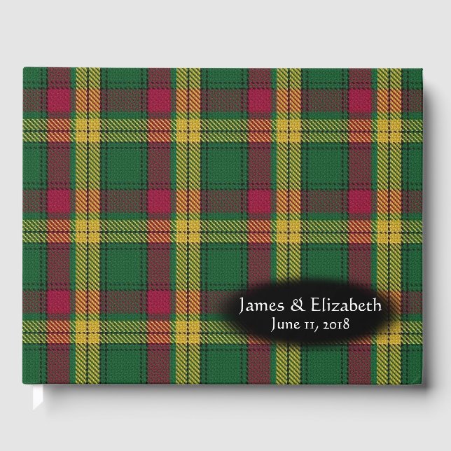 Scottish Klan MacMillan Tartan Play Bröllop Gästböcker (Framsida)
