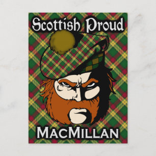 Scottish Klan MacMillan Tartan Postcard Vykort