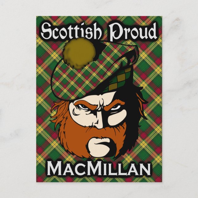 Scottish Klan MacMillan Tartan Postcard Vykort (Framsida)
