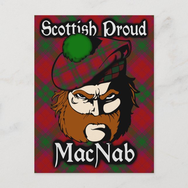 Scottish Klan MacNab Tartan Postcard Vykort (Framsida)