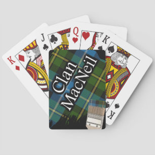 Scottish Klan MacNeil Tartan Paint Brush Spel Kort