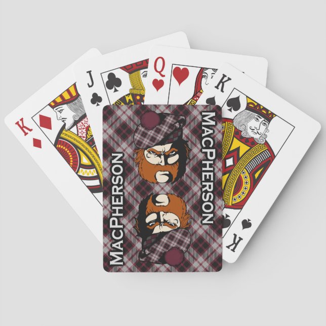 Scottish Klan MacPherson Tartan Deck Casinokort (Baksidan)