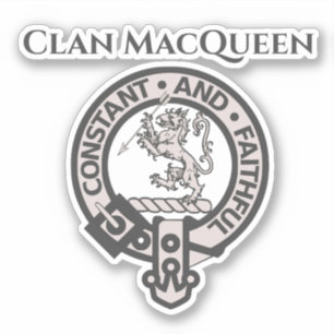 Scottish Klan MacQueen Vapensköld Badge Sticker Klistermärken