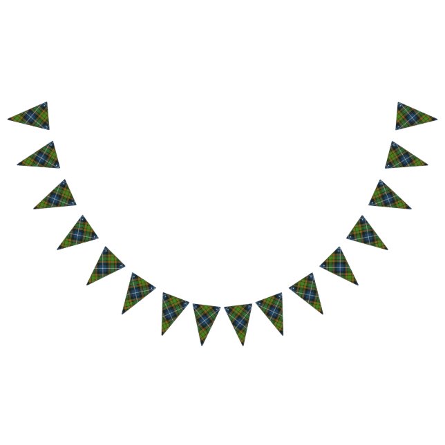 Scottish Klan MacRae Hunting Tartan Vimplar (Alla)