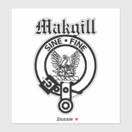 Scottish Klan Makgill Vapensköld Badge Large Stick Klistermärken
