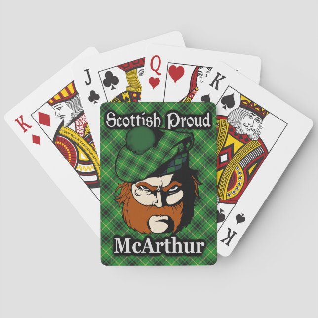 Scottish Klan McArthur Tartan Deck Spelkort (Baksidan)