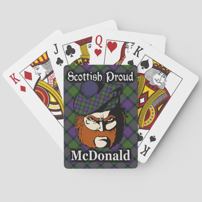 Scottish Klan McDonald Tartan Spel Kort (Baksidan)