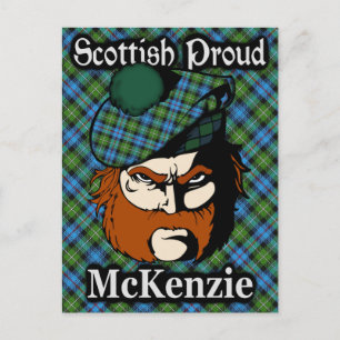 Scottish Klan McKenzie Tartan Postcard Vykort