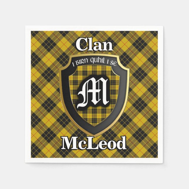 Scottish Klan McLeod Tartan Napkin Pappersservett (Framsidan)