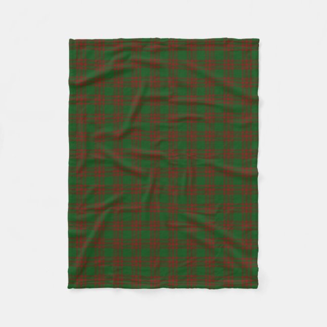 Scottish Klan Menzies Red Grönt Classic Tartan Fleecefilt (Framsidan)