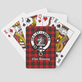 Scottish Klan Ramsay Vapensköld Badge & Tartan Cus Casinokort