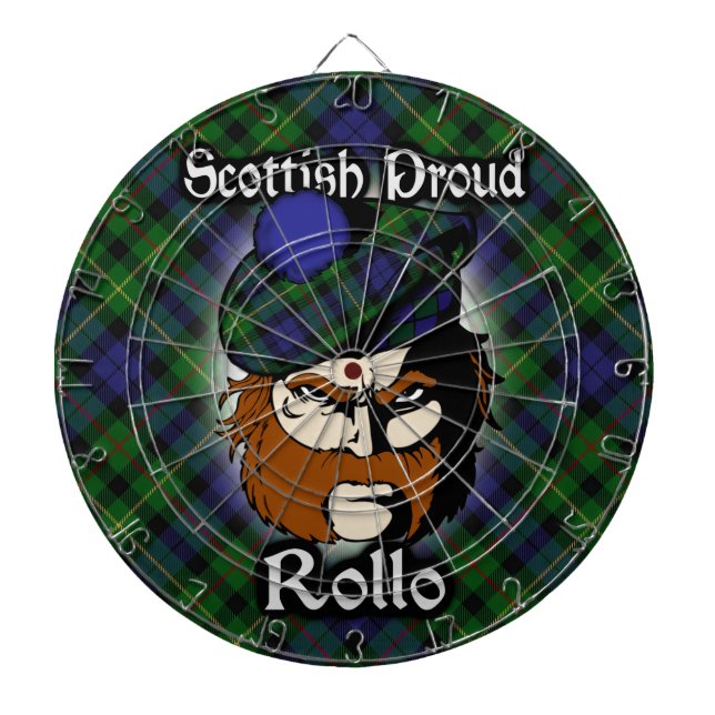 Scottish Klan Rollo Tartan Dartboard Piltavla (Framsidan)