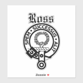 Scottish Klan Ross Vapensköld Badge Large Sticker Klistermärken