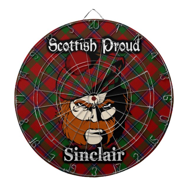 Scottish Klan Sinclair Tartan Dartboard Piltavla (Framsidan)