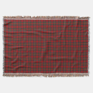 Scottish Klan Stewart Stuart Royal Red Tartan Filt