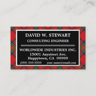 Scottish Klan Stewart Tartan Play Visitkort