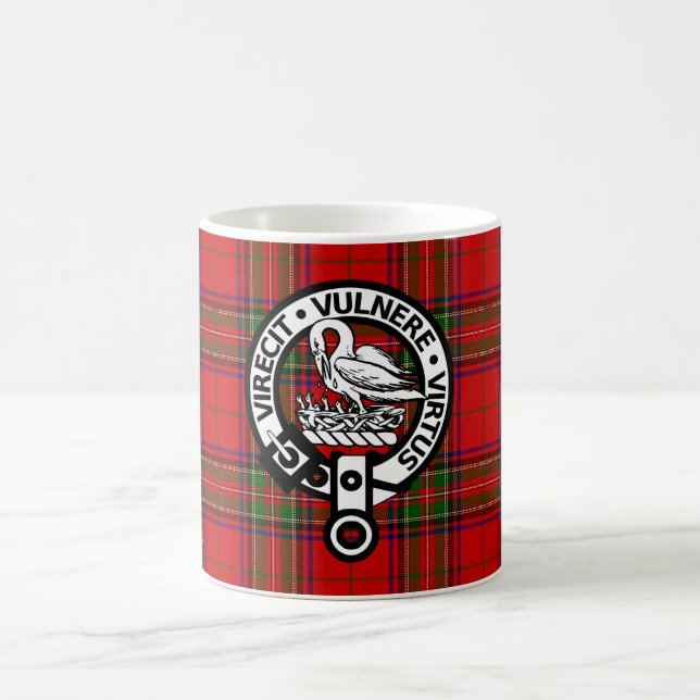 Scottish Klan Stuart Tartan och Vapensköld Kaffemugg (Center)