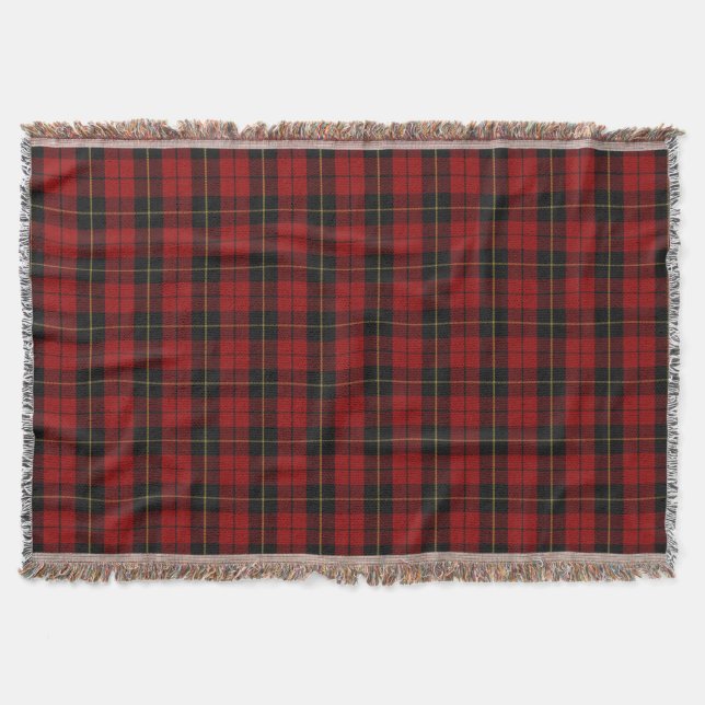 Scottish Klan Wallace Tartan Filt (Framsidan)