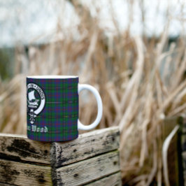 Scottish Klan Wood Vapensköld & Tartan Kaffemugg