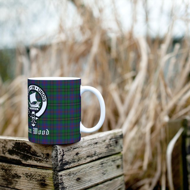 Scottish Klan Wood Vapensköld & Tartan Kaffemugg (Skapare uppladdad)