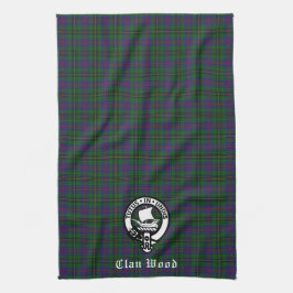 Scottish Klan Wood Vapensköld & Tartan Kökshandduk