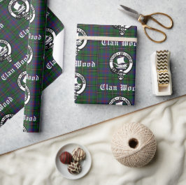 Scottish Klan Wood Vapensköld & Tartan Presentpapper
